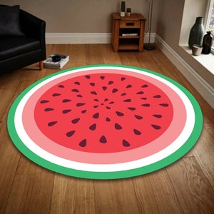 Wassermelonen Teppich, Obstteppich, Kinderzimmer Dekor, Küchenteppich, Moderner Teppich, Wohnkultur Teppich, Junges Zimmer Dekor, Babyzimmer Dekor