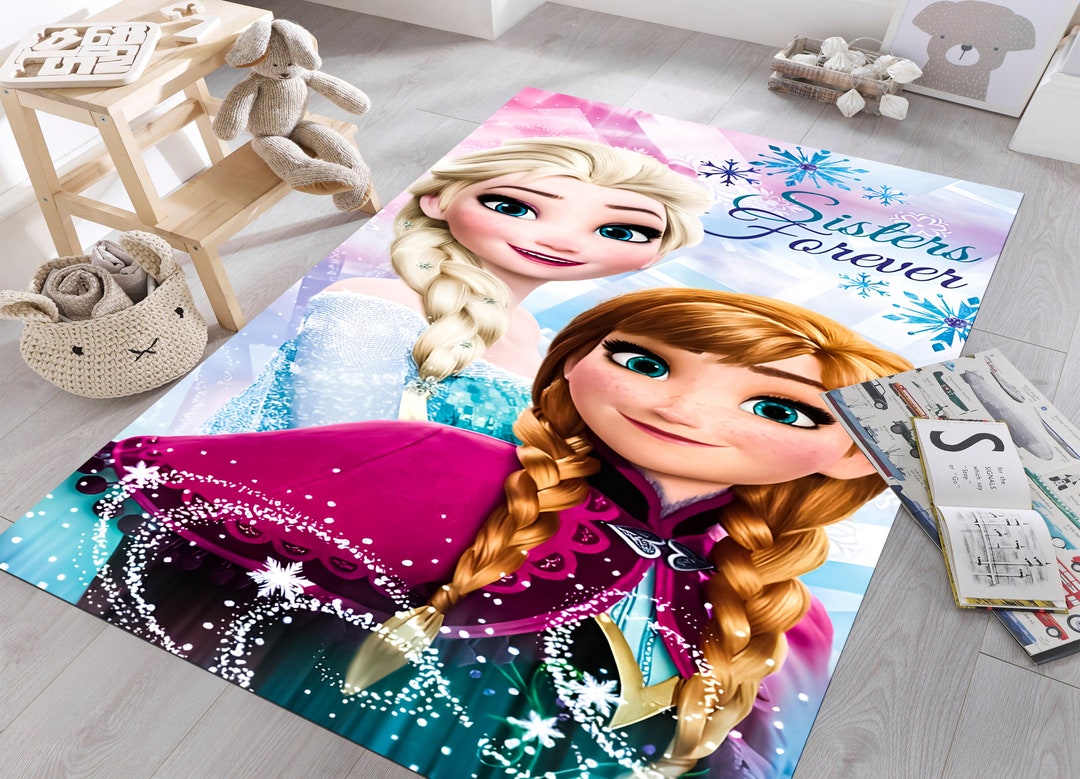 Elsa Round Rug Elsa Ruganna Rugfrozen Rugkids Room Ruggirl Room Rugpersonalized ...