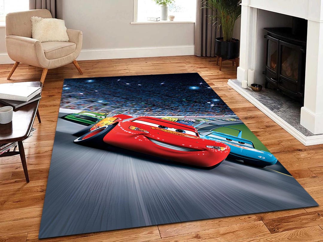 Cars 2 Rug Personalized Cars Movie Rug, Birthday Gift for Toddler Boy, Lightning ...