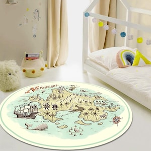 Neverland Musterteppich, Kinderteppich, Designteppich, Designteppich, Designteppich, Designteppich
