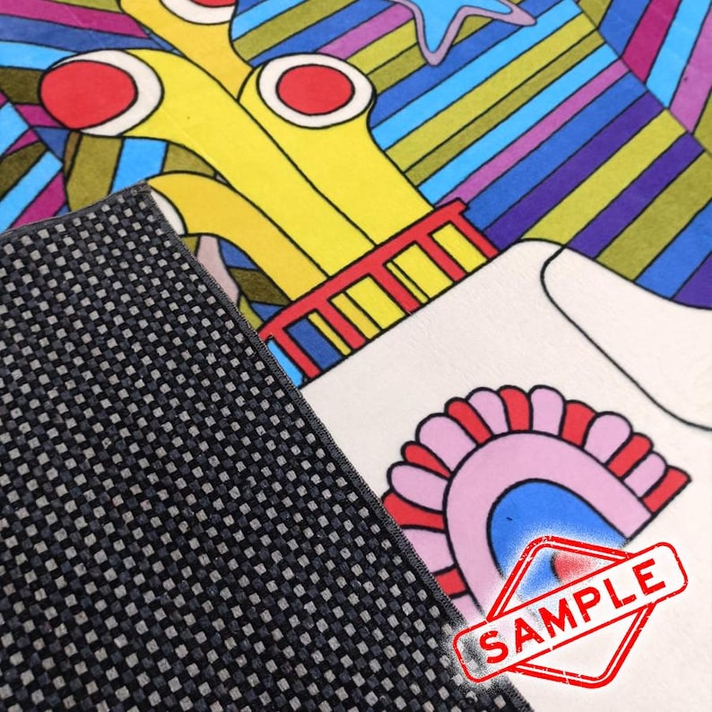 Tappeto moderno, tappeto artistico, tappeto colorato, tappeto con simpatici animali, tappeto pop art, tappeto graffiti, tappeto popolare, decorazione per la casa, tappeto per soggiorno immagine 9