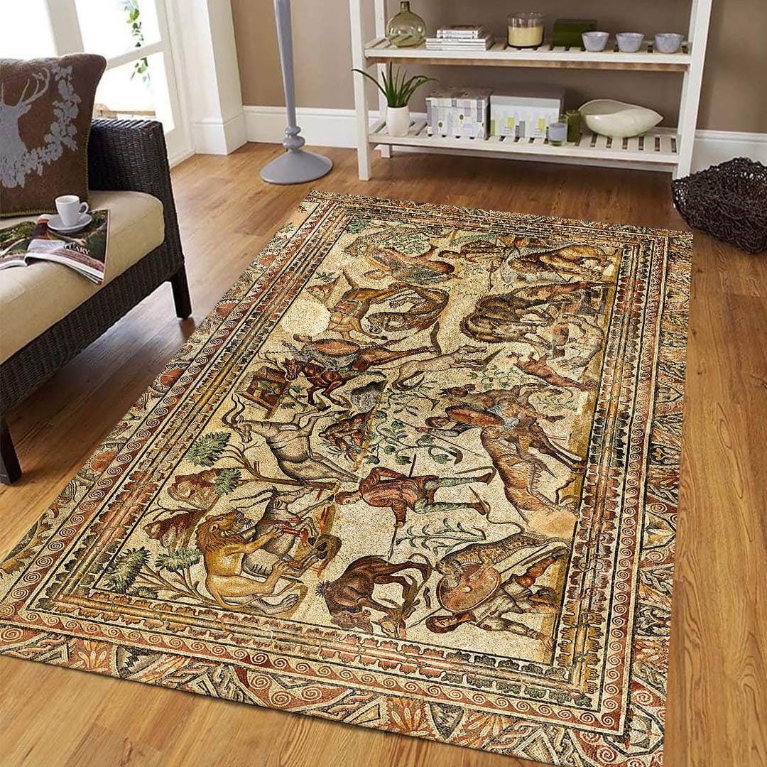 Stone Age Cave Art Rug, Decorative Living Room Rug - Etsy