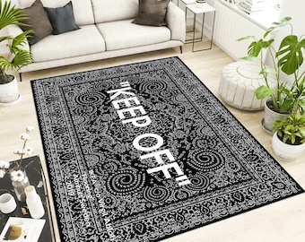 Keep Off Classic,Home Decorative Rug,Dark Grey Rug,Personalized Gift,Themed Rug,Washable Rugs,Area Rug,Modern Rug,Rugs for Living Room,