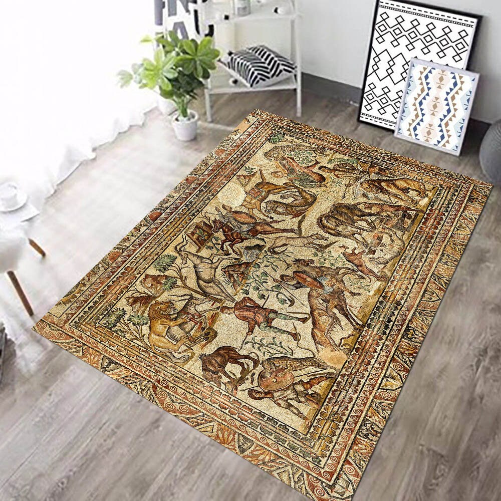Stone Age Cave Art Rug, Decorative Living Room Rug - Etsy