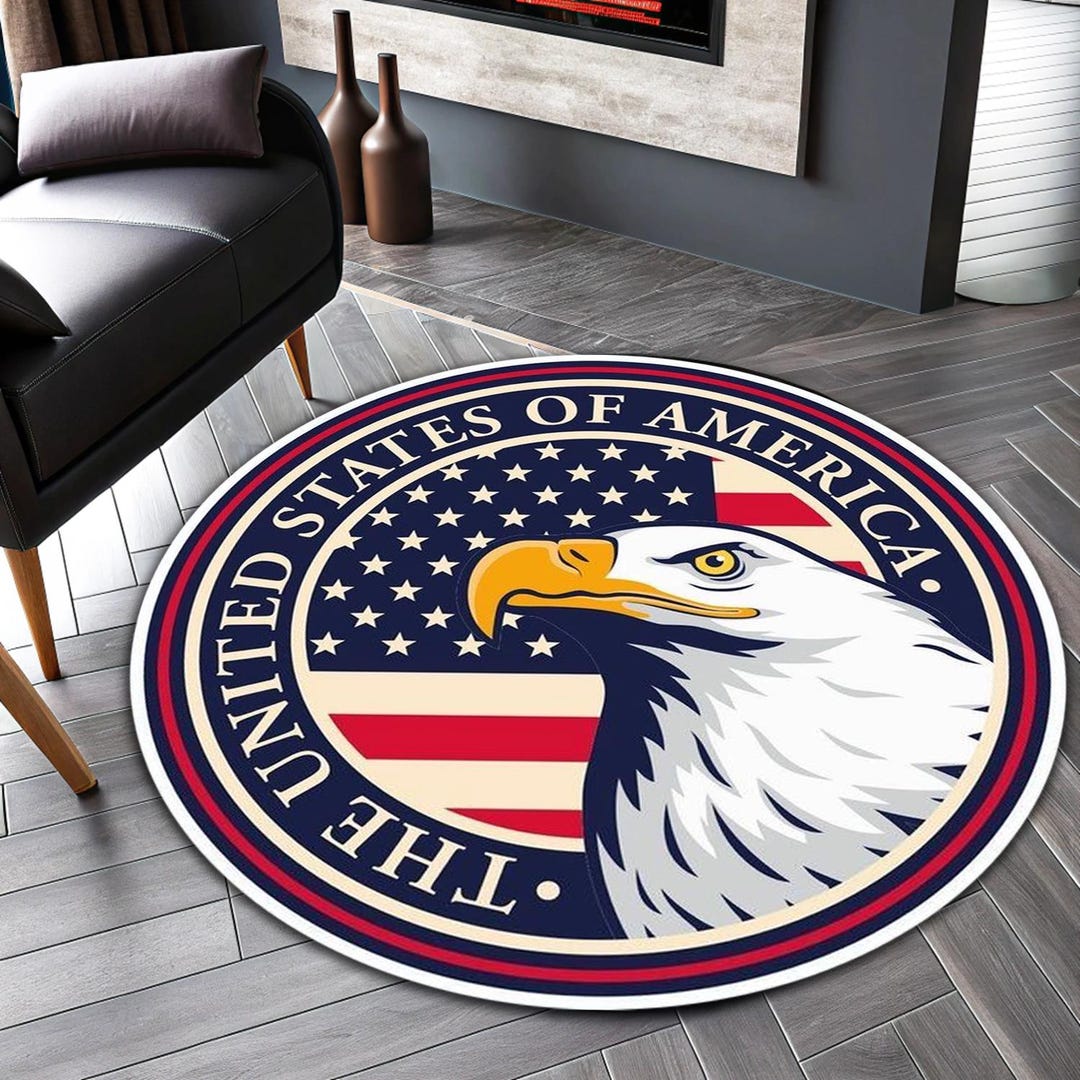Bald Eagle Rug, Patriotic American Decor, Entryway Rug - Etsy