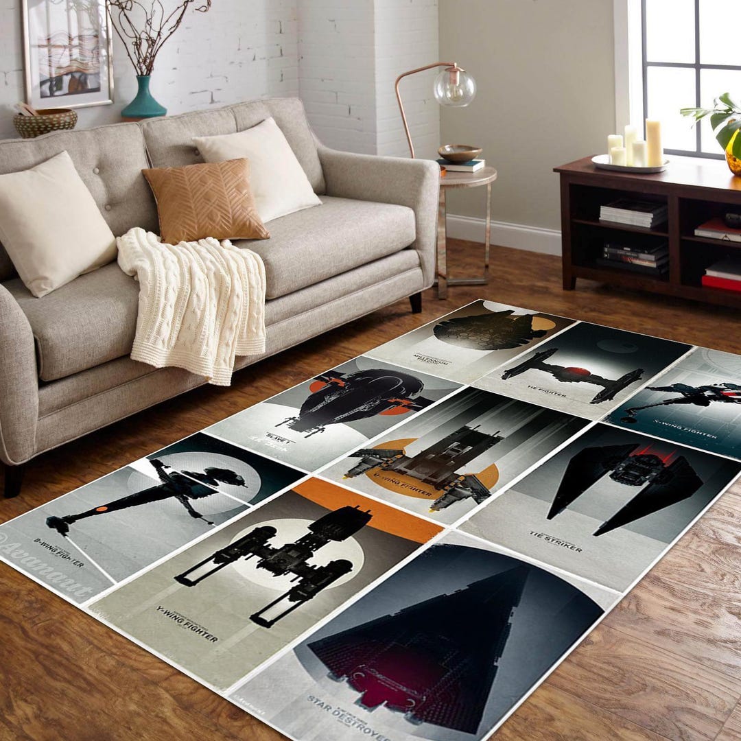 Stargate Rug Star Wars Starfighter Rug: Sci-fi Geek Gamer Room Decor - Etsy