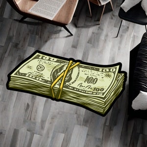 Money Rug,Banknote Rug,Dollar Rug,Area Rug,Iconic Rug,Modern Rug,Popular Rug,Home Decor,Young Room Rug