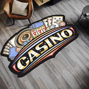 Alfombra de póker, alfombra de casino, alfombra de cartas, alfombra personalizada, alfombra moderna, decoración para sala de juegos, alfombra suave antideslizante, alfombra para niños, sala de estar, alfombra popular