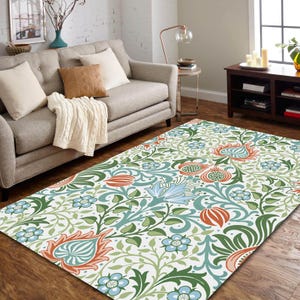 Flowers Garden,Art Rug,Wiliam Morris Art,Style Rug,Living Room Rug,Bedroom Rug,Home Decor Rug,Anti Slip Rug,Modern Rug,Area Rug,Home Decor