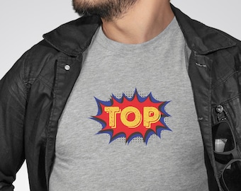 Power Top Pride Tee: LGBTQ Rainbow Shirt