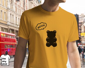 Woof! Gummy Bear Pride Tee - LGBTQ Rainbow Shirt