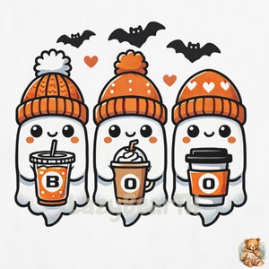 Cute Ghost PNG, Halloween Ghost PNG, Watercolor Cute Ghost, Halloween Ghost Sublimation, Boo Halloween PNG, Digital Download for Halloween