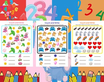 Feuilles de calcul pour la recherche des numéros de addition | PDF imprimable Cours préparatoire à l'écriture et aux mathématiques pour le préscolaire et la maternelle | Téléchargement instantané