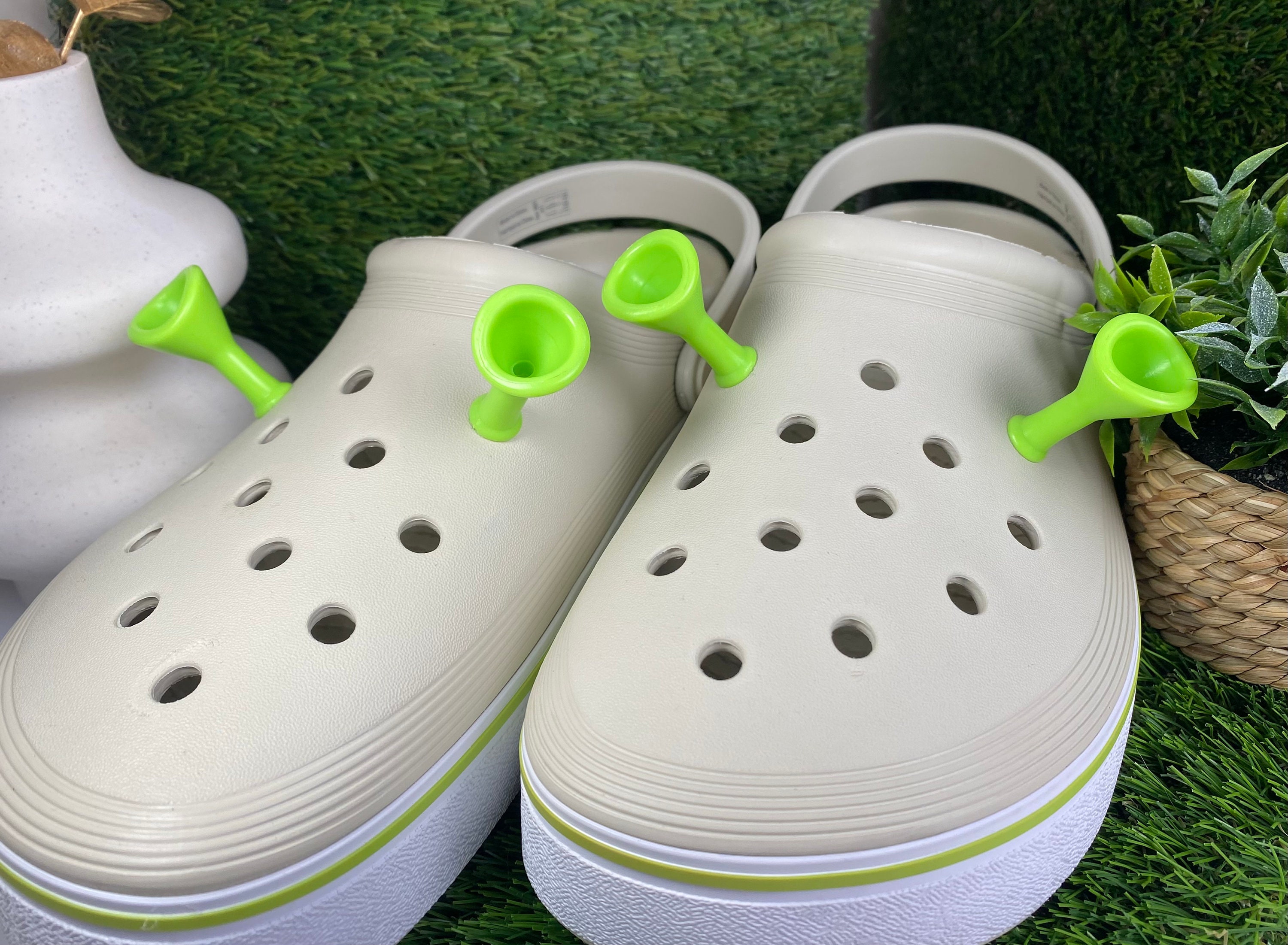 hot sales plastic shrek ears croc