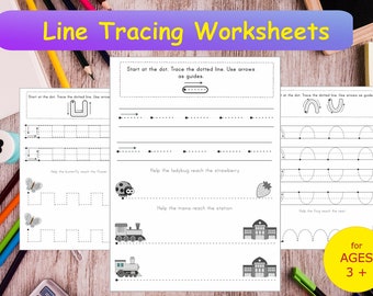 Worksheets, Preschool worksheets, kindergarten worksheets, tracing worksheets