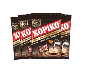 Onweerstaanbaar trio: Kopiko Cappuccino gearomatiseerd 150 g - Verpakking van 3