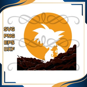 Dragon Ball Z Svg, Dxf, Eps, Png, Clipart, Silhouette and Cutfiles #3