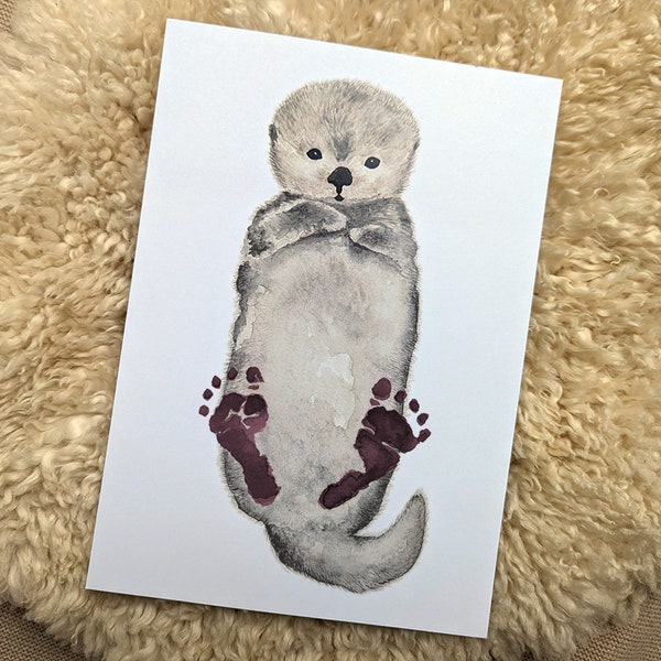 Download - Otter - Art for Baby Footprints