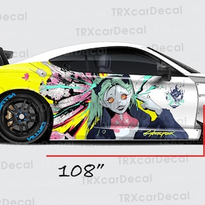 Cyberpunk 2077 Livery, Large Vehicle Graphics, Side Car Decal, Universal Size, Car Livery