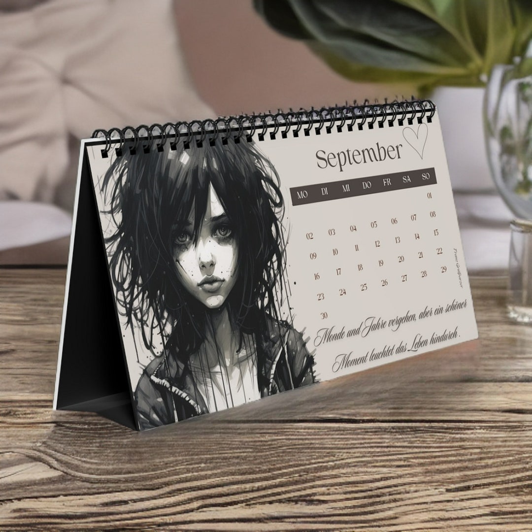 Desk Calendar 2024 Stand up Calendar Calendar With Quotes Etsy
