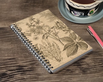 Notepad, scrapbook, scrapbook, diary, notebook, flower meadow, flowers, floral motif, gift, A5, work pad,