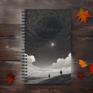 Notepad, Scrapbook, Scrapbook,, Diary, Notebook, Dreams, Gift, A5, Workpad, Moon and Stars