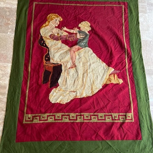 3 x5 feet ,Vintage   handmade  Embroidered Tapestry - Beautifull Home Decor Tapestry Wall hanging - Same As Shown Picture