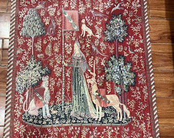 Belle tenture murale de tapisserie pastorale Unicon - Tenture murale tissée décorative de paysage Sale60 x100cm