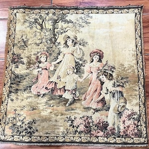 Family gehtring Vintage Tapestry Wall hanging -French Tapestry - Wall Art Hanging Decor - Jacquard Woven Wall Hanging 55 x50cm