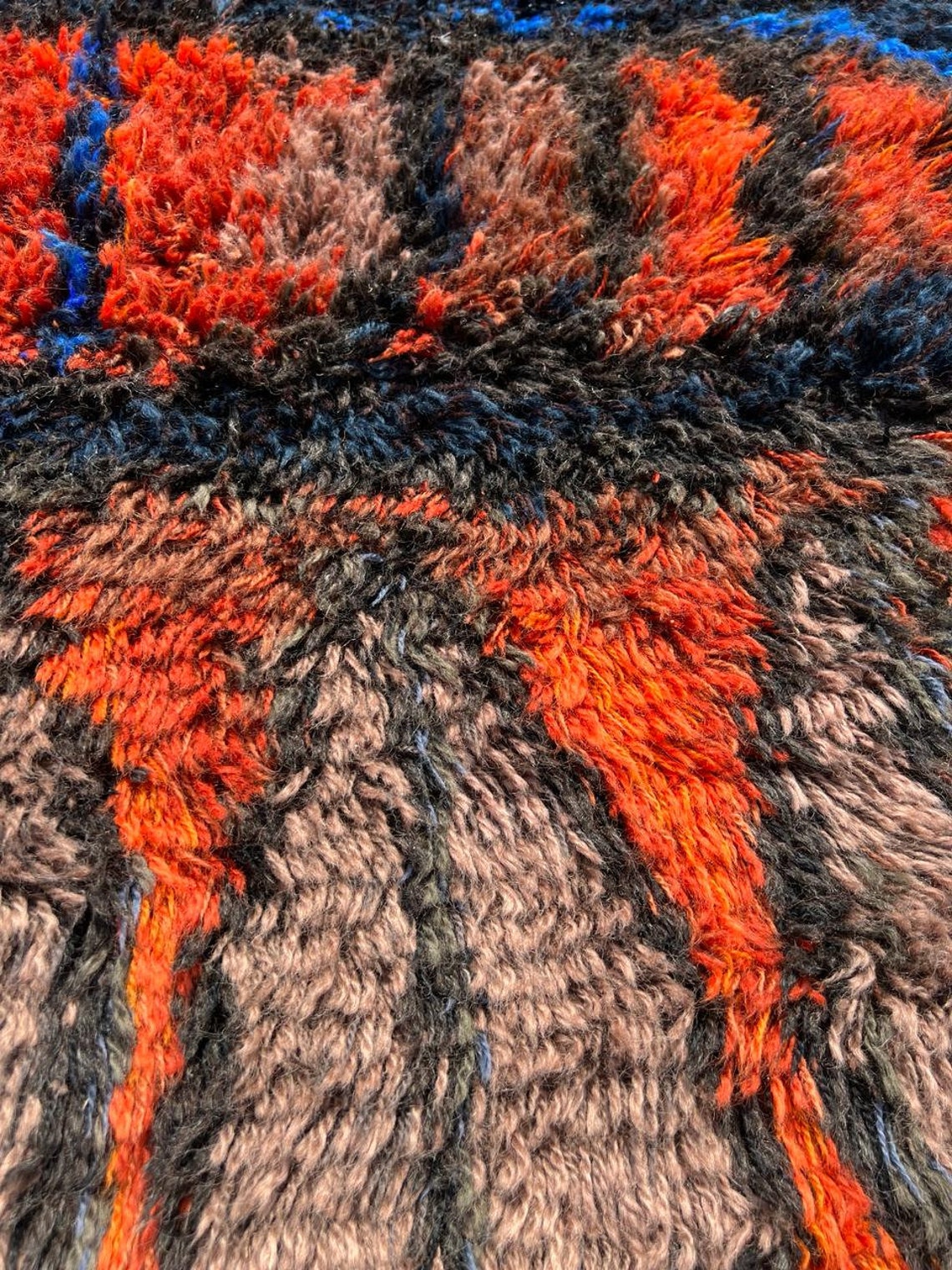 Scandinavian Shaggy Multicolour Handmade Rug Plush Rya Oriental Rug ...
