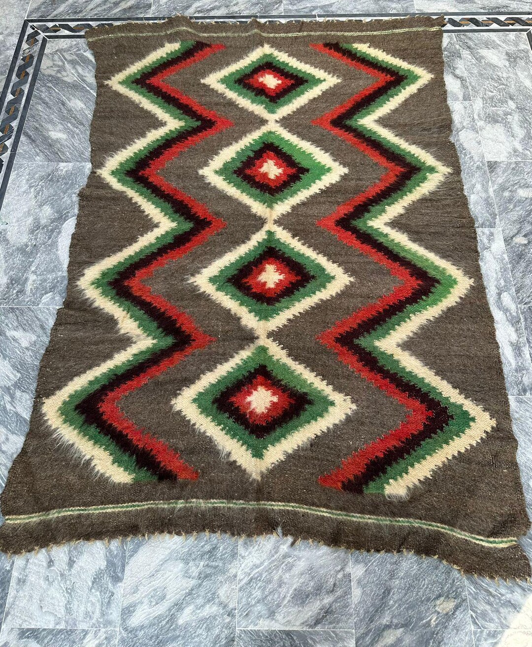 1950 Wool Rug Vintage 1950s CABIN Shaggy Blanket Rug || Peruvian Alpaca Sheep Wool ...