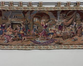 Franse romantische stelletjes dansen op feest goblin wandtapijt Wanddecoratie kunst - Wanddecoratie, wanddecoratie - geweven wanddecoratie 180 x 70 cm
