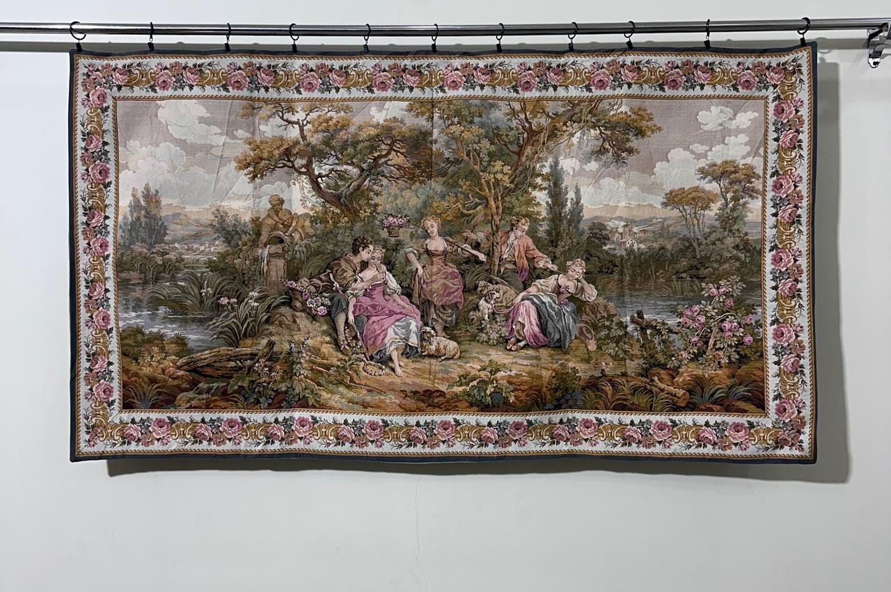 Antique german tapestry - Etsy 日本