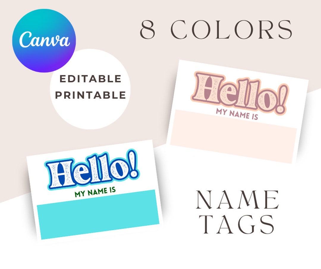 Minimalist Name Tag. First Day of School Name Tags. Back to Etsy