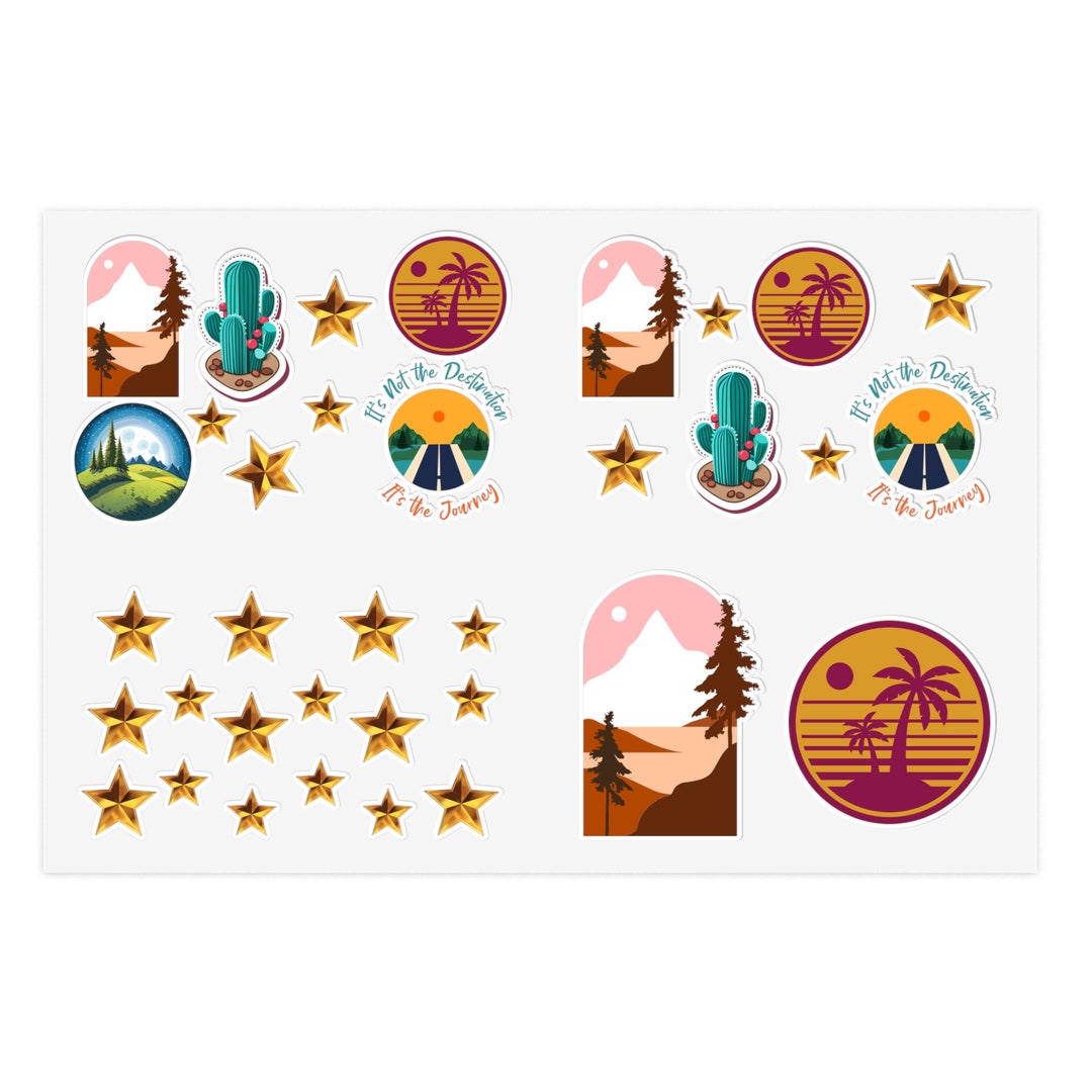 Camp Sticker Sheets Etsy