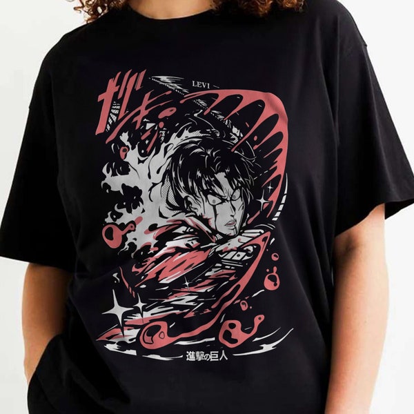 Anime Titan Levi Ackerman Shirt, Levi Ackerman 90er Jahre Vintage Shirt, Anime Liebhaber Shirt, Anime Ackerman für Fan, Anime Manga Shirt, Aot Anime Tee