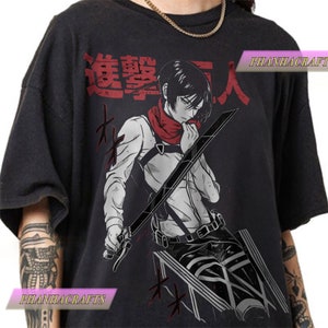 Anime Titan Mikasa Shirt, Titan Mikasa 90s Vintage shirt, Attack on Titan Shirt For Fan,Anime Manga Shirt,Anime Lovers Shirt,Aot Anime Tee