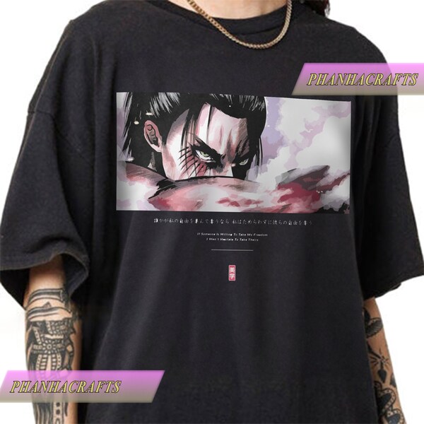 Eren Yeager Shirt,Eren Yeager Tshirt,Anime Shirt,Attack on Titan Shirt,Attack Titan Shirt,Anime Manga Shirt,Anime Lovers Shirt,Anime Tee,Aot