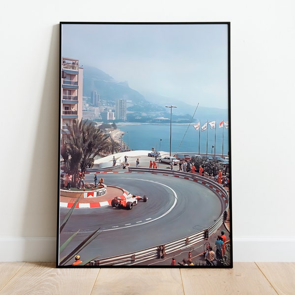 Formula 1 Print Monaco Grand Prix Hair Pin Marlboro image, digital download, f1 fan gift