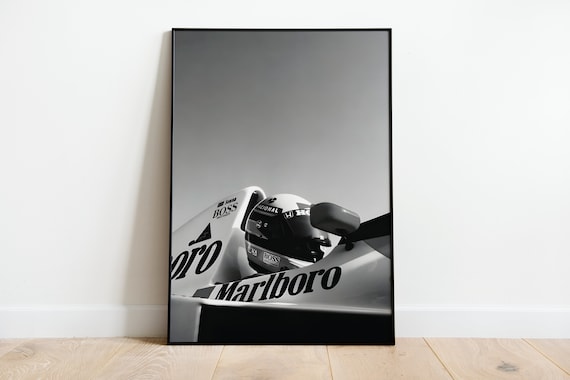Ayrton Senna Black & White Formula 1 Racing Art Print - Etsy