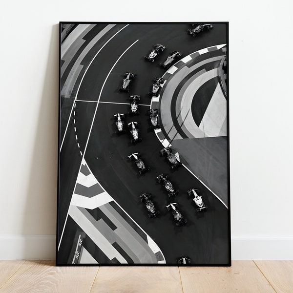 Impression d'art numérique Grand Prix de Formule 1 | Télécharger l'affiche de course | Décoration murale F1 | Cadeau pour fan de sport automobile | Imprimable instantanément