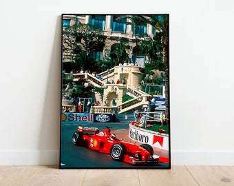Vintage Formula 1 Monaco Grand Prix Marlboro Team Digital Print, F1 fan gift, vintage f1, digital download