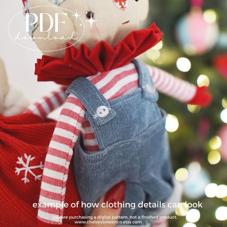 Primitive Elf Doll Pattern PDF Instant Download Leif & Lotta ...