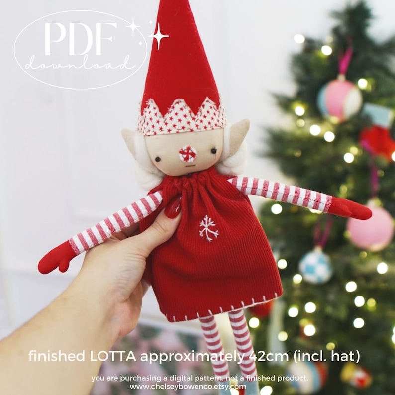 Primitive Elf Doll Pattern PDF Instant Download Leif & Lotta ...
