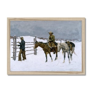 The Fall of the Cowboy – Frederic Remington Western Art Print | Classic Cowboy Wall Art | Rustic Americana Fine Art Reproduction