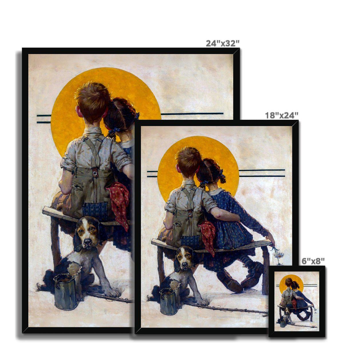 Puppy Love by Norman Rockwell – Vintage Children and Dog Illustration ...