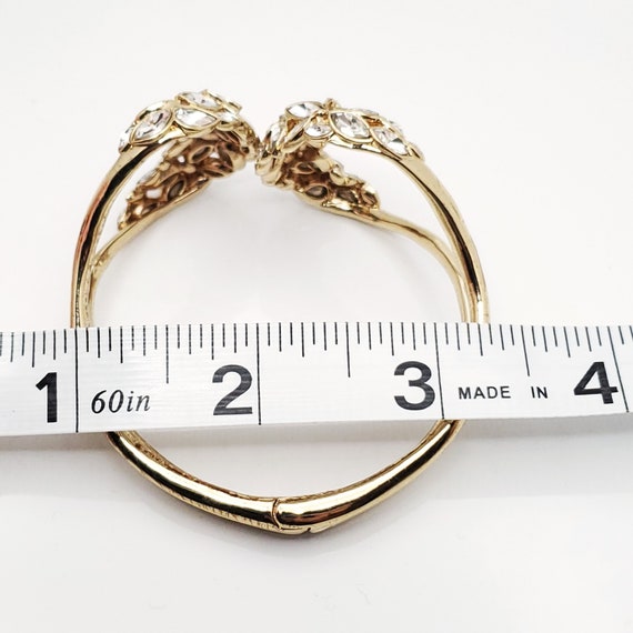 Vintage Alexis Bittar Hinged Cuff Bracelet, Gold … - image 8