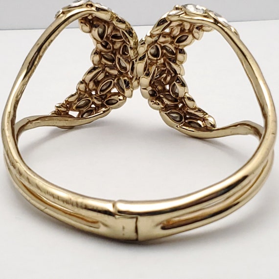 Vintage Alexis Bittar Hinged Cuff Bracelet, Gold … - image 5
