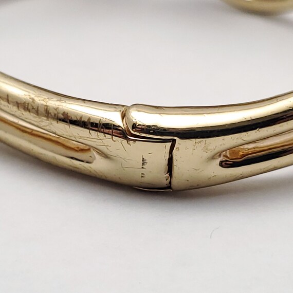 Vintage Alexis Bittar Hinged Cuff Bracelet, Gold … - image 7