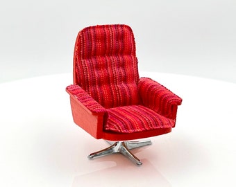 Lundby red swivel chair- Dollhouse item